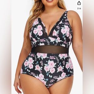 Summer Mae Plus Size V Neck One Piece Swimsuits